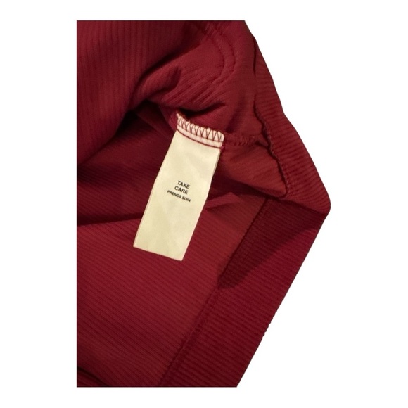 NWOT Anthropologie AVEC LES FILLES Cropped Corduroy Shacket Raspberry Red Sz XL - Picture 4 of 6